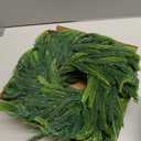 Aneco 6 Pieces Christmas Candle Ring Wreath with Ribbon Mini Wreaths Outer Diameter 6 Inch Artificial Norfolk Green Pine Wreath Garland Candlestick for Xmas Wedding Decor Home Table Centerpiece