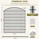 10 Panels No Dig Garden Fence with Gate, 42in x 24.2ft Decorative Dog Fence Outdoor for Yard, Tall Animal Barrier Rustproof Metal Wire Garden Edging Border, Temporary Fencing for Outdoor, Patio