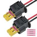 2PCS Fog Light Connector Plug fit for VW Volkswagen GTI 2016-2020, Pigtail Wiring Harness 07P973702