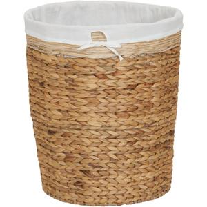 Household Essentials Wicker Basket Laundry Hamper with Liner, Natural, 17.72" H x 20.08" W x 17.72" D