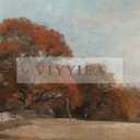 VIYYIEA Extra Large Fall Wall Art, Vintage Landscape Canvas, 36x54