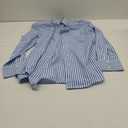 Women’s Button-Down Shirt – Blue and White Striped, Size M