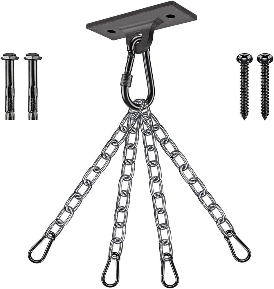 Dolibest Heavy Bag Hangers Brackets, Punching Bag Hangers, Heavy Bag Ceiling Mount with Carabiner for Body Weight Strength Training Systems, Aerial Yoga Swing & Hammock, Resistance Band