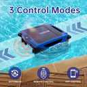 2025 Upgrated Large Solar Pool Cleaner Robot with Remote & APP Control, Pool Skimmer with Dual Charging Modes, Automatic Pool Cleaner with Salt Resistant Durable Motor