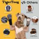 DOK TigerToes Premium Non-Slip Dog Socks for Hardwood Floors - Extra-Thick Grip That Works Even When Twisted - Prevents Licking, Slipping, and Great for Dog Paw Protection - Size Large (Classic Grey)