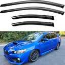 YQAUTEC Window Visors Rain Guards Shield Compatible with 2015-2021 Subaru WRX, Window Wind Deflectors Vent Shades for 15-21 Premium Limited STi