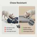 Sytopia 42 Inch Indestructible Dog Beds for Large Dogs, Big Chew Proof Orthopedic Egg Crate Foam Pet Bed with Washable Removable Cover and Anti-Slip Bottom, Grey