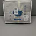 MooMee Bedding Sheet Set 100% Washed Cotton Linen Like Textured Breathable Durable Soft Comfy (Solid Off White, King)