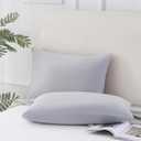 Cooling Pillow Cases Queen Set of 2 for Hot Sleepers, Dark Grey | Envelope Closure for Night Sweats, Machine Washable, 20x30