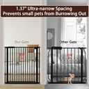 DEARBB Extra Wide Baby Gate Ultra Narrow Spacing 30.11-77.36" Pressure Mounted Double Lock Swing Auto Close Walk Through Metal Safety Pet Gate for Stairs and House Doorway Kitchen