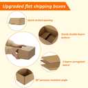 HORLIMER 6x4x3 inches Shipping Boxes Set of 40, Brown Corrugated Cardboard Box for Mailing, Packaging, Small Business