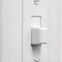 Mid-size White 1-Gang Decorator Toggle Switch Wall Plate with Toggle Cover, Paintable Outlet Cover Replaces Old Wall Plate