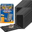 LULUCATCH Mouse Traps, 16 Pack Sticky Mouse Traps Indoor for Home, Pre-Baited Non-Toxic Bulk Glue Traps for Rats, Mice, Roach, Lizards, Pet Safe for Home & Garage, Easy to Use