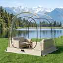 Teabelle Pop-Up Bubble Tent, 1-4 Person Transparent Outdoor Shelter with 540View, Waterproof Outdoor Pod with Floor Mat, Clear Tent Camping Shelter for Watching Sports, Camping, Fishing