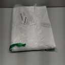 Nanspring Pure White 100% Blackout Kitchen Curtains Back Tab Rod Pocket Thermal Insulated Textured Short Black Out Curtain, 2 Panels Window Curtain for Bathroom Basement Camper 52x45