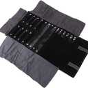 Multi Functional Jewelry Storage Bag, Jewelry Organizer Holder for Earrings Necklace Bracelet, Soft Flannel Pouch with Large Capacity for Travel and Home Use