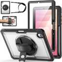 Case for Samsung Galaxy Tab S10 Lite Tablet Case 10.9'' with Screen Protector, Pen Holder, 360Rotate Hand/Stand, Shoulder Strap, Clear