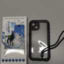 Waterproof Phone Case Compatible with iPhone 13, IP68 Waterproof Shockproof Dust-Proof Phone Case with Built in Screen Protector, Full Body Protective Case (Black, iPhone 13)