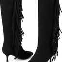 Modatope Knee High Boots Women Kitten Heels Tall Boots Pointed Toe Long Boot for Women, 9.5