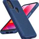 BNIUT for Motorola Moto G Power 2022 Case: Moto G Play 2023 case & Moto G Pure 2021 case - Dual Layer Protective Heavy Duty Phone Cover Shockproof Rugged with Non Slip Textured Tough (Navy Blue)