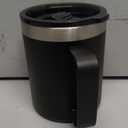 ALOUFEA 12oz Stainless Steel Insulated Coffee Mug with Handle, Double Wall Vacuum Travel Mug, Tumbler Cup with Sliding Lid, Black
