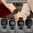 TumpCez Elastic Band for Fitbit Versa 2/Versa Lite/Versa SE Bands for Women Men, Braided Stretchy Straps Nylon Sport Wristband for Fitbit Versa