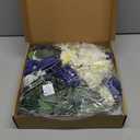 Wedding Arch Flowers,3Pcs Set White Rose Decorative Floral Swags, Artificial Greenery Eucalyptus Leaves Flower For Sheer Drapes, Wedding Chair, Arbor, Wedding Ceremony and Reception Arrangement