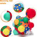 Baby Music Shake Dancing Ball Toy,Developmental Bumpy Ball Sensory Soft Toys,Easy to Grasp Bumps Help Develop Motor Skills
