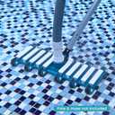 POOLWHALE 19" Professional Weighted Pool Vacuum Head with Wheels, Extra-Wide, Swivel Hose 1-1/2 or 2, Flexible Swivel Direction-Control Handle for Swimming Pools - Deep Cleaning on All Surfaces