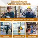 Chipping Hammer and Wire Brush Set  10.6 in Heavy Duty Welding Hammer with Spring Handle and Steel Bristle Brush, Welding Tools and Accessories for Weld Slag Removal