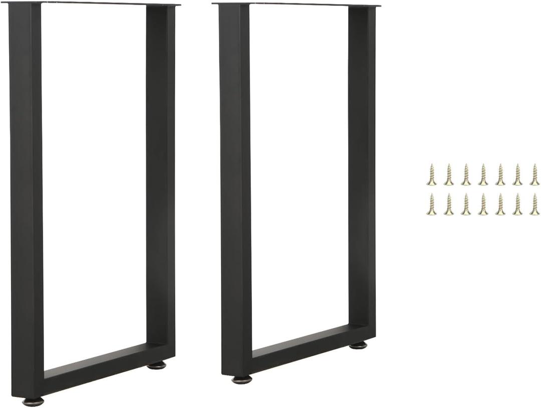 Bar Height Table Legs 40 Inch, Counter Height Table Legs, Heavy Duty Metal Legs for Table, Home DIY Furniture Legs, Set of 2 (55cm Width, Rectangular)