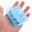 GLEAVI Small Airtight Pill Storage Boxes - Portable Travel Tablet Organizer with 5 Compact Containers for Daily Medication Lightweight and Durable Household Pill Cases 2.91X2.44X0.78In
