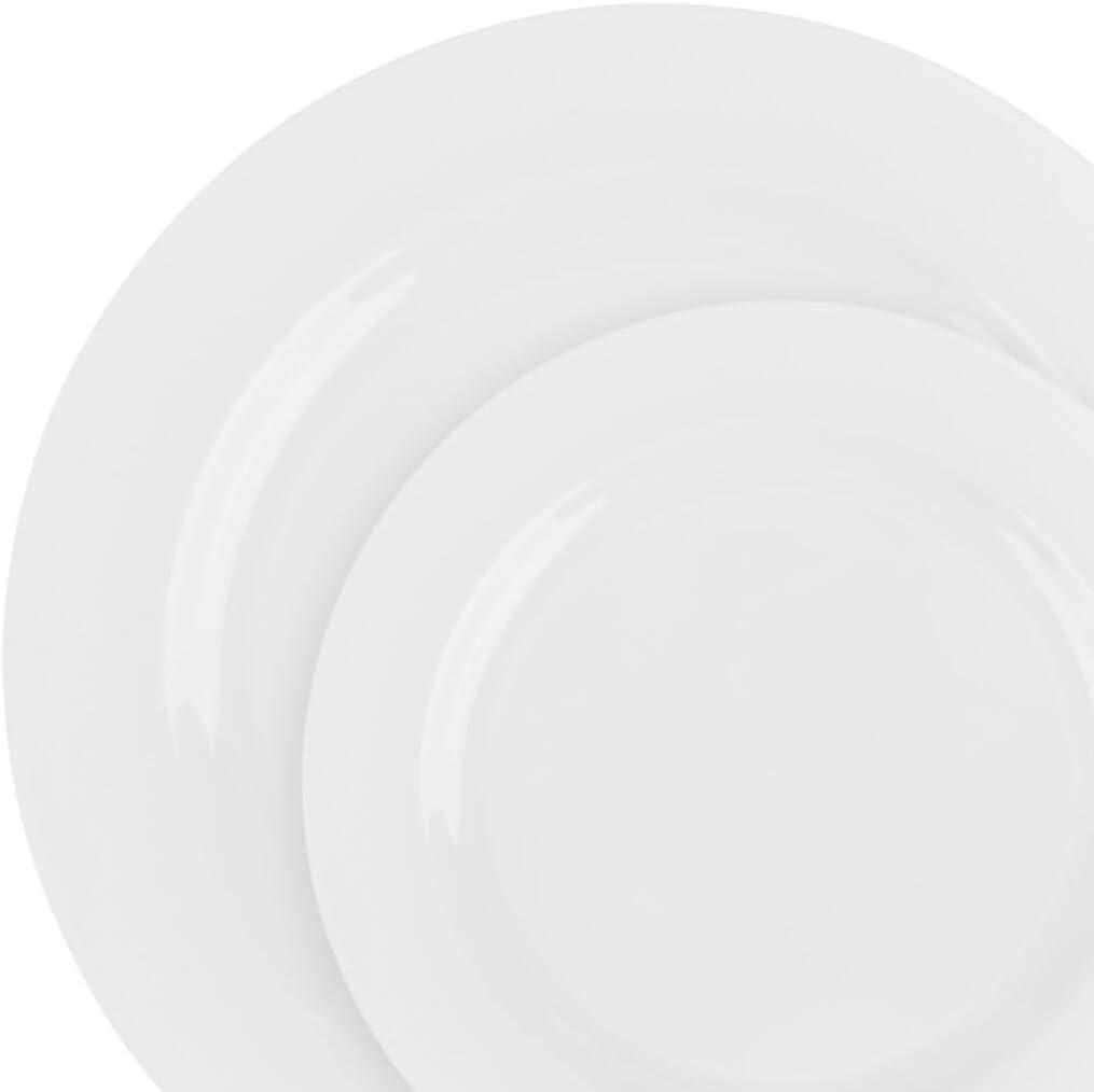 Mint Collection Plates, White, Combo 24-7.5" + 12-10", Case of 288 (8 packs x 36)