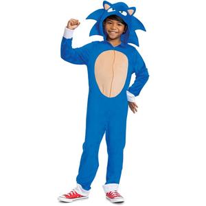 Sonic the Hedgehog Costume, Official Sonic Movie 2 Costume and Headpiece (Small (4-6))