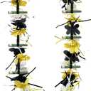 Jutom Graduation Lei with Money Holder 2025 Money Lei for Graduation Flower Leis with Black Gold Silver Tinsel for College Graduation Party