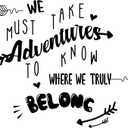 Joyful Adventure Wall Decal We Must Take Adventures Must Take Adventures Quote with Arrow - Size: 40 Inch X 36 Inch