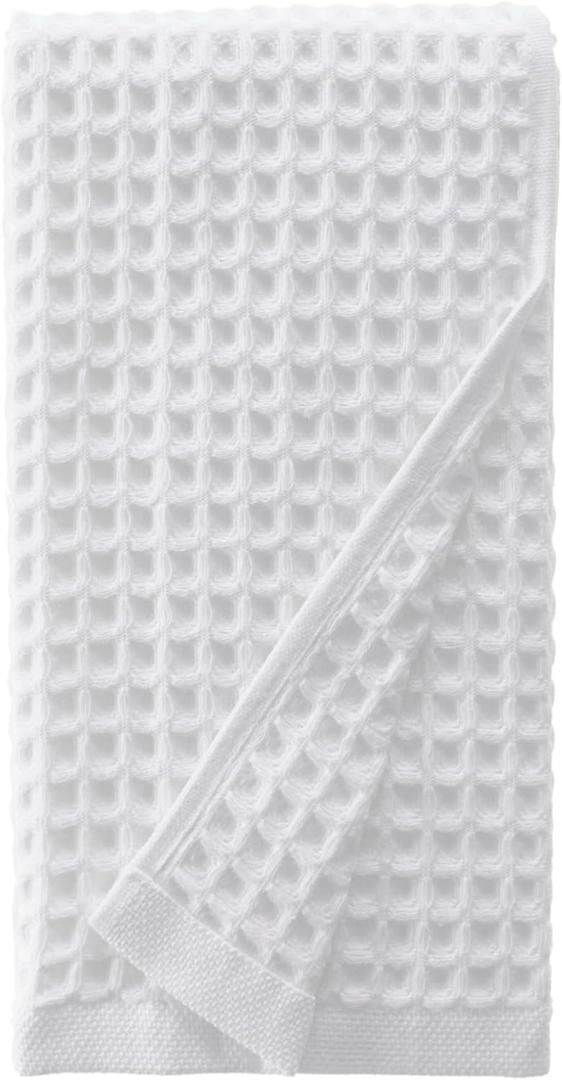 sea me at home Waffle Hand Towel  100% Turkish Cotton, Quick-Dry, Soft and Absorbent Bathroom Towel (White)