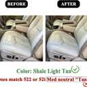 NLQR Front Driver Side Bottom and Top Replacement Seat Covers Light Tan & Driver Bottom Foam Cushion Compatible with Chevy Avalanche Tahoe Suburban Yukon XL 2003 2004 2005 2006 2007