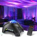 Northern Galaxy Light Aurora Projector with 33 Light Effects, LED Star Projector for Bedroom Nebula Lamp, Remote Control, White Noises, Bluetooth Speaker for Parties (Black)