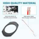 NuIth 6X9 to 6.5 inch Door Speaker Spacer W/Speaker Wire Harness for Select 2007-2014 Dodge/Jeep/Chrysler Rear Front Speaker, 6.5 inch Aftermarket Speaker Spacer Ring Installation Kit