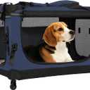 PEGIC 30" Collapsible Rolling Dog Crate for Medium Dogs