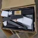 Folding Adirondack Chair, Outdoor Wooden Lounge Chairs with Pre-Assembled Backrest, Wood Accent Furniture Chairs for Patio, Garden, Porch, Poolside, Max 220lbs, Black, One Pack