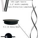 40W 4000LM 54.3 inches Black Floor Lamp for Living Room Bedroom with 3 Color Temperature Remote Control (Black)