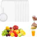 200 Mesh Nut Milk Bag 9 Pack - Reusable Fine Mesh Strainer for Cold Brew Coffee, Juicing, Almond Milk, Herbal Tea - Food Grade BPA-Free Nylon Strainers Fine Meshs Bags