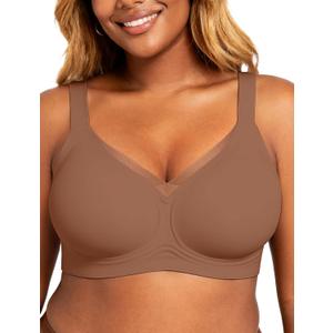 OEAK Womens Wireless Jelly Bras V Mesh Comfortable Bralette Supportive Tshirt Bra No Underwire Seamless Push Up Everyday Bras (Gold, M)