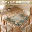 Traditional Chinoiserie Mahjong Mat 31.5x31.5in