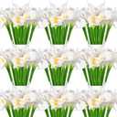 Hanaive 100 Pcs Fake White Calla Lily Flower for Wedding 13.4" Real Lifelike Artificial Calla Lily Bouquet Faux Flower for Home Kitchen Bride Shower Party Decorations(White)