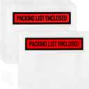 Nicunom 1000 Pcs Packing List Envelopes 4.5" x 5.5", Clear Adhesive Invoice Packing Slip Envelope Pouches Shipping Label Sleeves Top Loading Packing List Enclosed Bags for Mailing