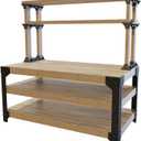 2x4basics 90164MI Custom Work Bench and Shelving Storage System, Black