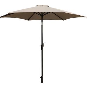 Versatile 9ft Aluminum Patio Umbrella with Carry Bag - Gray, Perfect for Outdoor Events and Beach